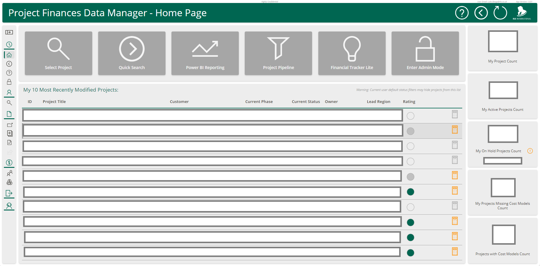 Project Finance Data Manager